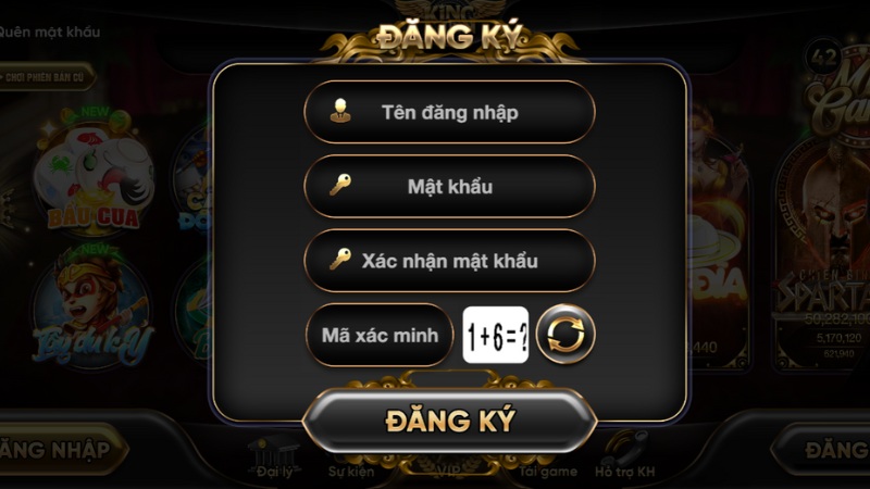 Câu hỏi về đăng ký tài khoản tại cổng game Kingfun