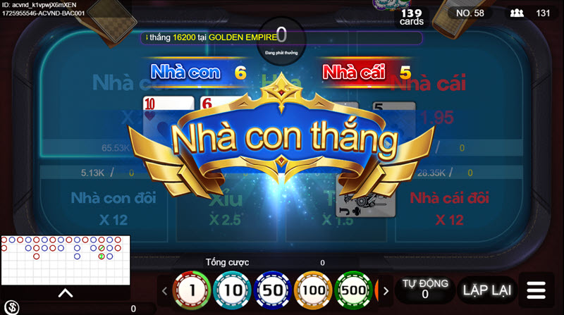 Baccarat tại game bài Kingfun