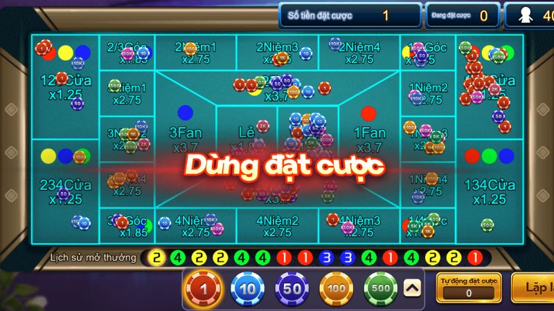 giới hạn đặt cược Game bài Fantan