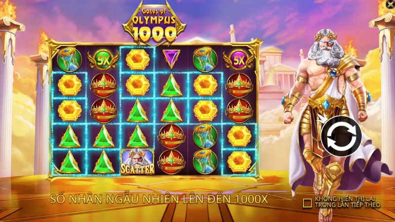 Slotgame Gates of Olympus 1000