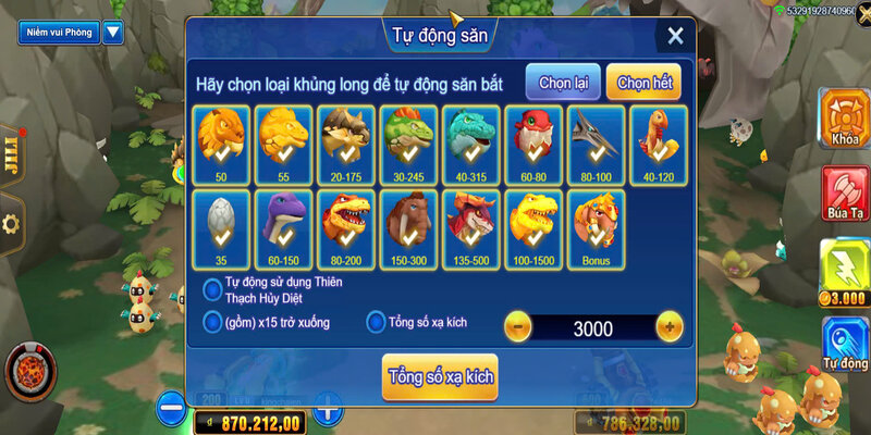 Game slot Khủng Long Tycoon có yêu cầu mức cược tối thiểu không