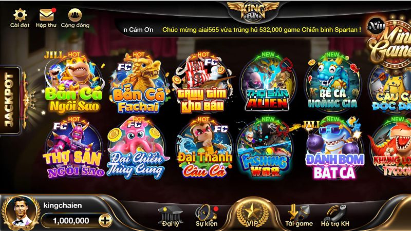 thông tin cổng game Kingfun